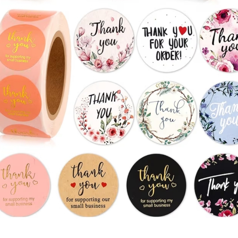🆕100 Assorted Random Thank You Stickers - Picture 2 of 2
